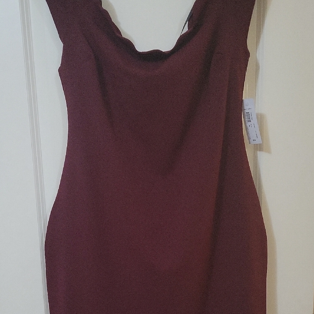 Elegant Burgundy Dress